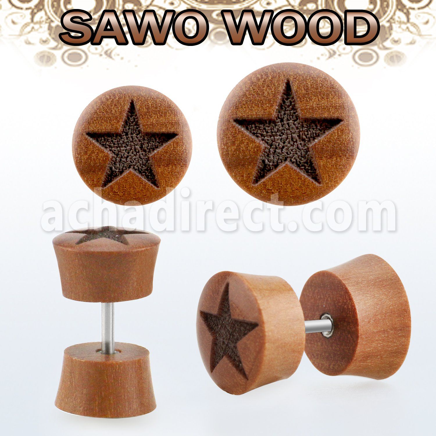 iplswf sawo wood fake plug wlaser edged star logo