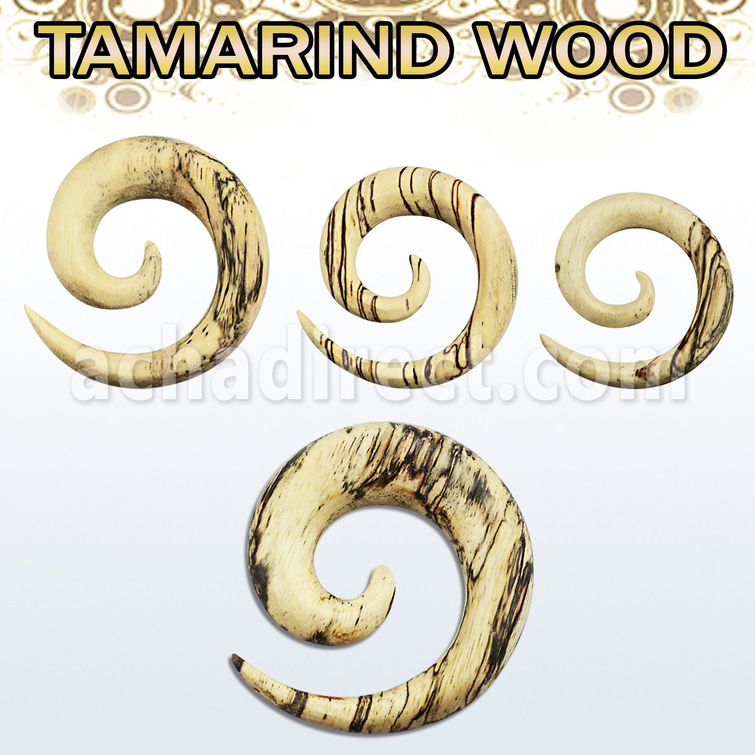 iptm tamarind wood spiral coil taper