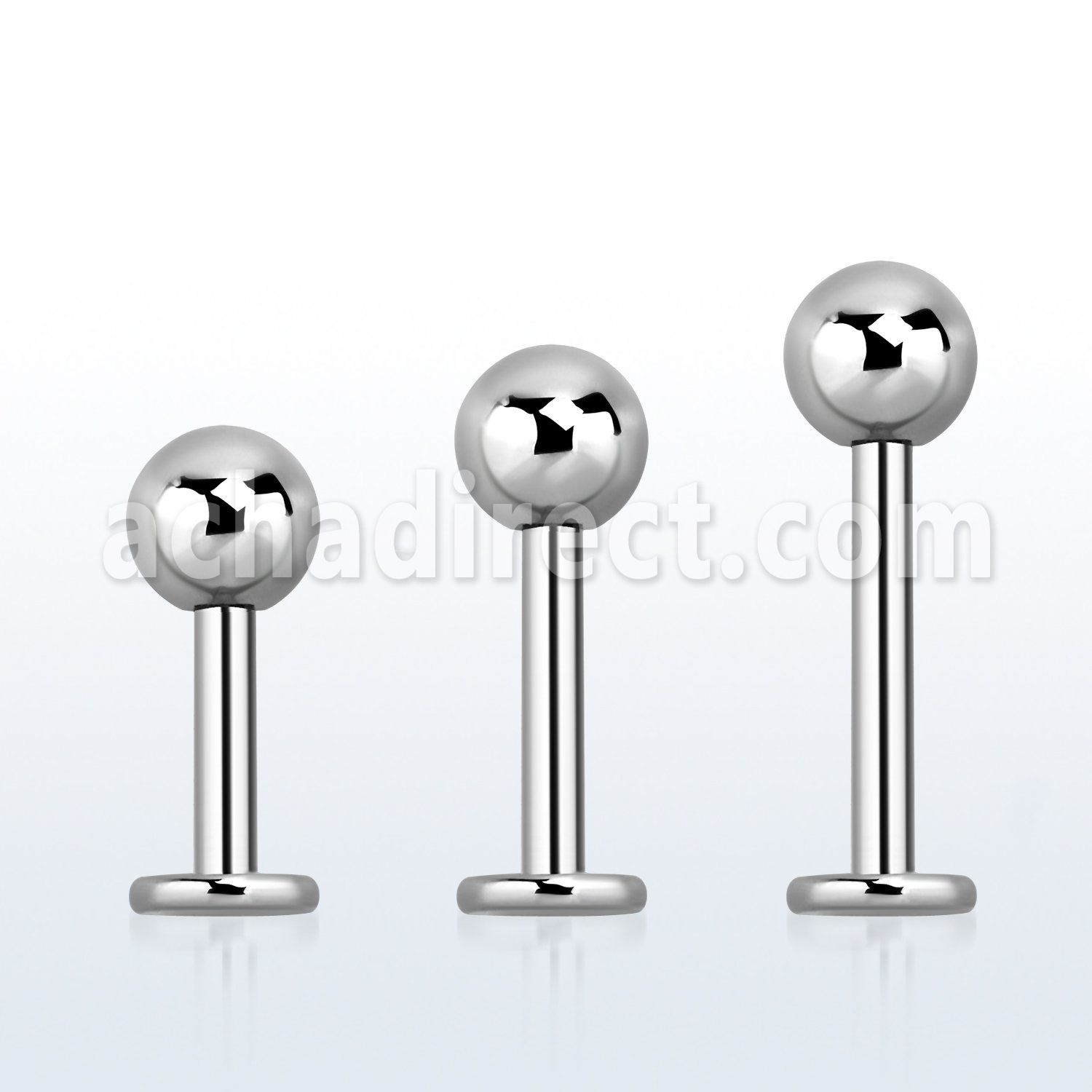 lbb5 6mm 12mm of surgical steel labret with 5mm ball