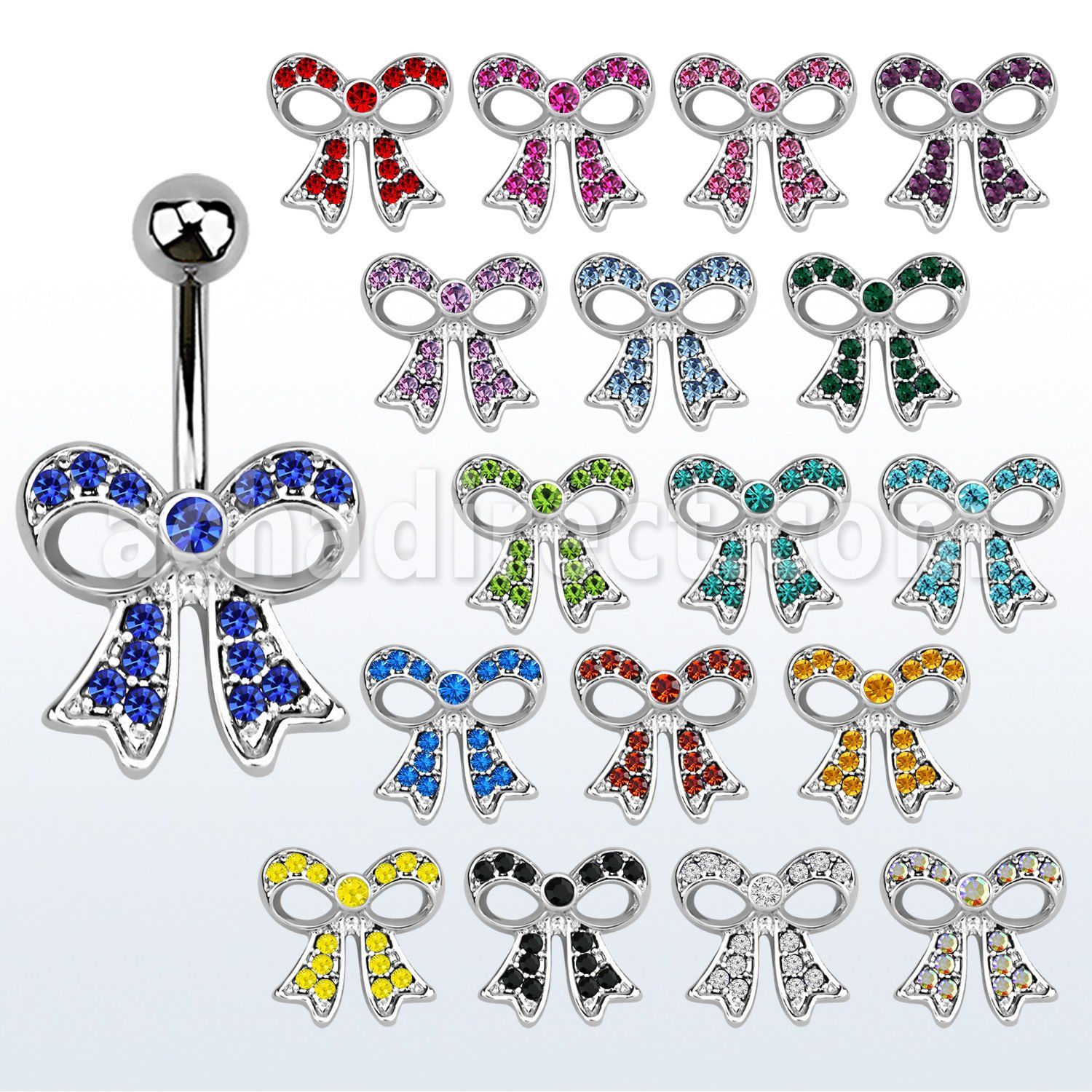 mcd359 316l steel belly banana w a lower crystal ribbon