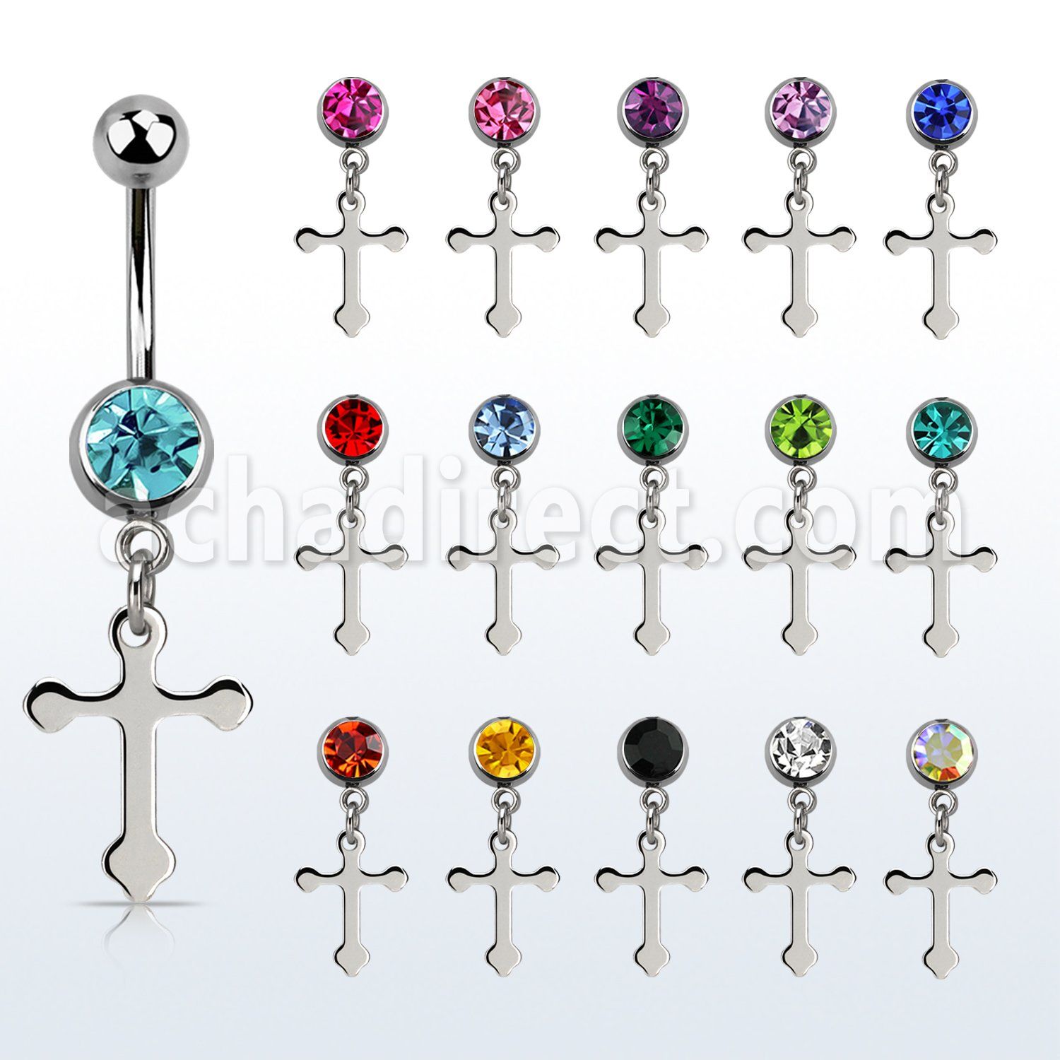 mcd756 steel belly banana w a dangling plain cross