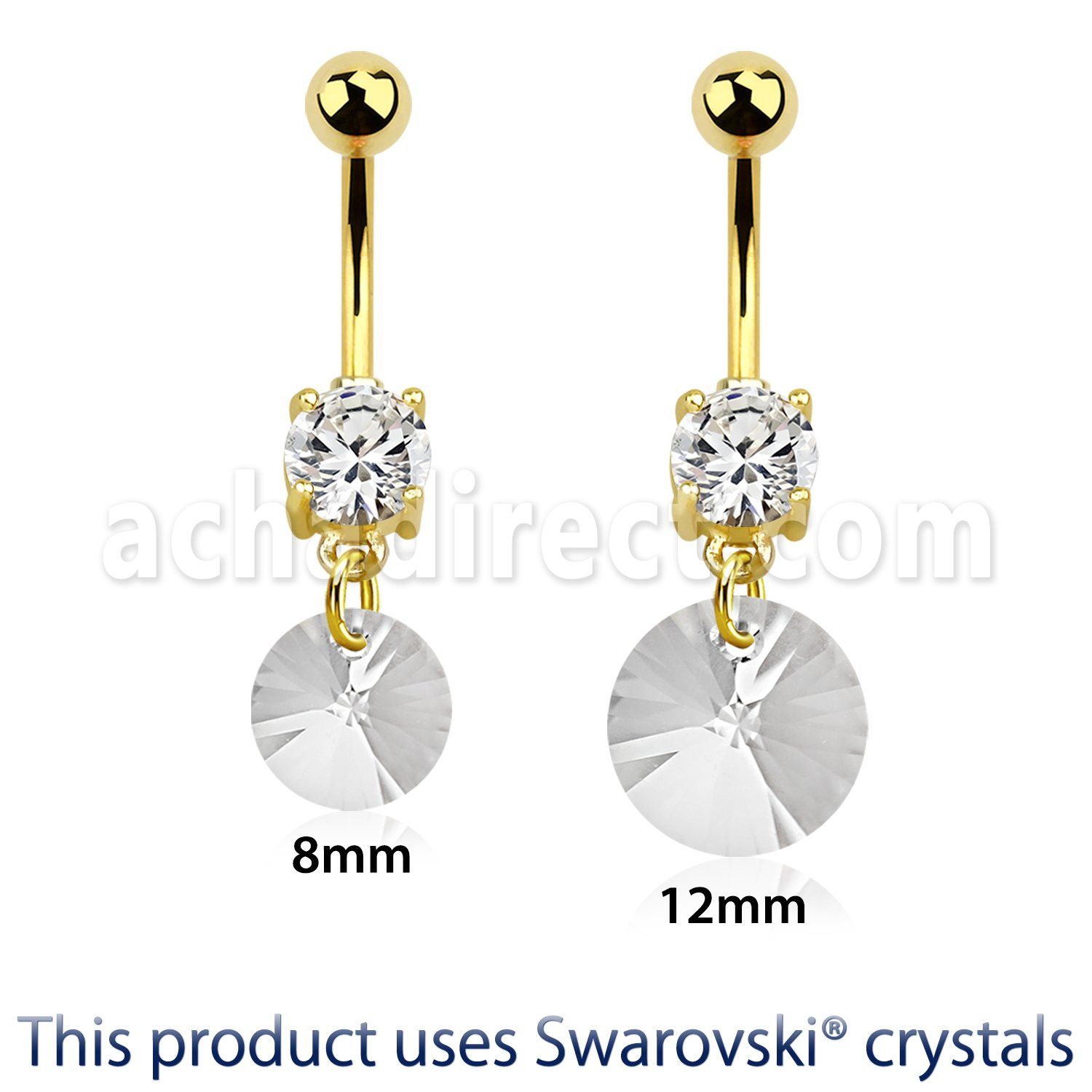 mdk718 anodized steel belly banana swarovski crystal