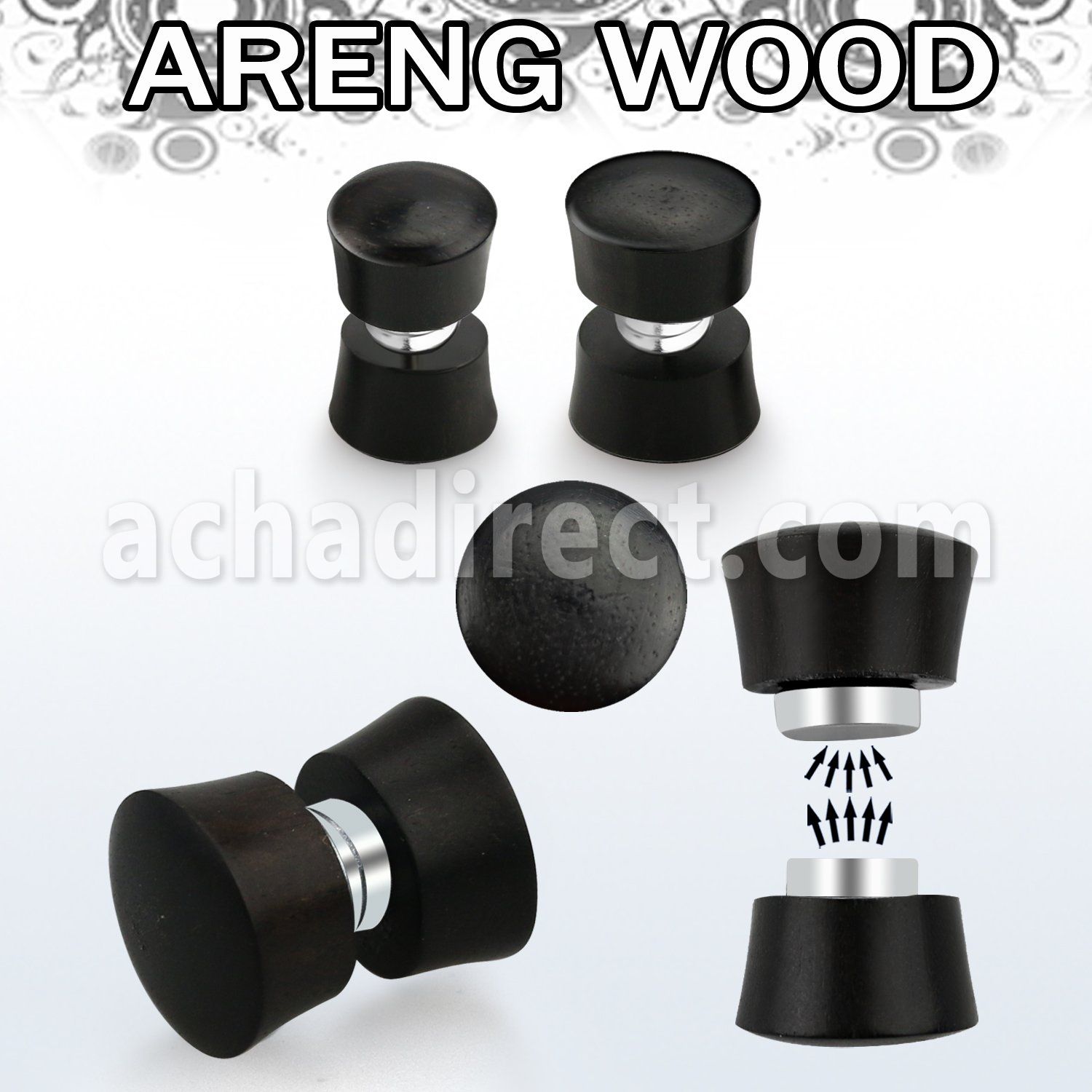mpare areng wood magnetic fake plug