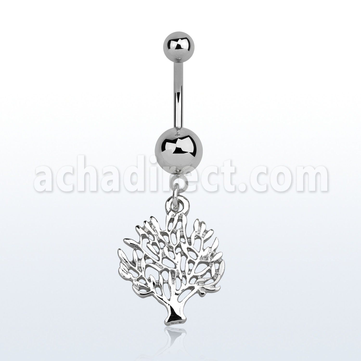 msd697 plain steel belly banana w tree of life dangling