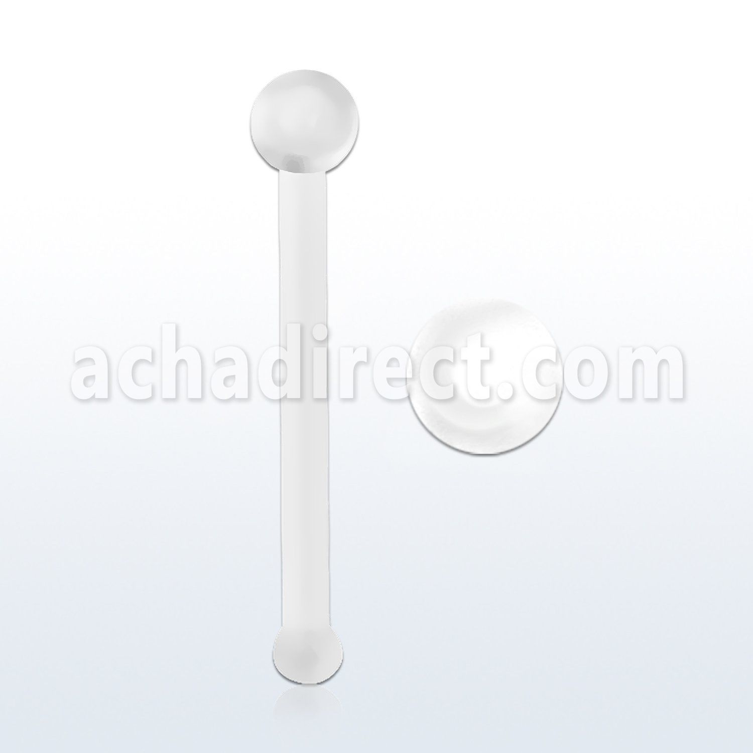 nbrt clear acrylic flexible nose bone retainer in 22g 0 6mm