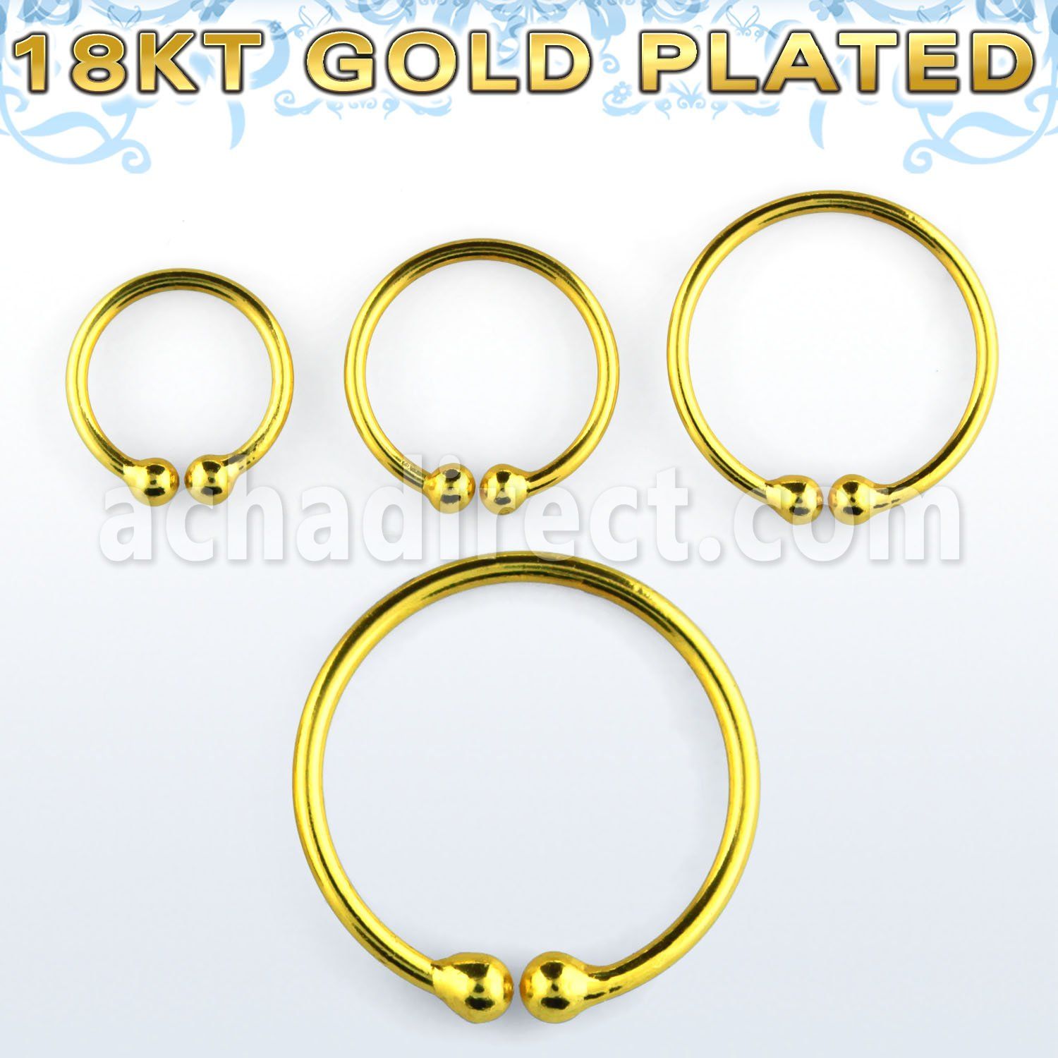 ncrg 18k gold plated silver non piercing fake nose clip