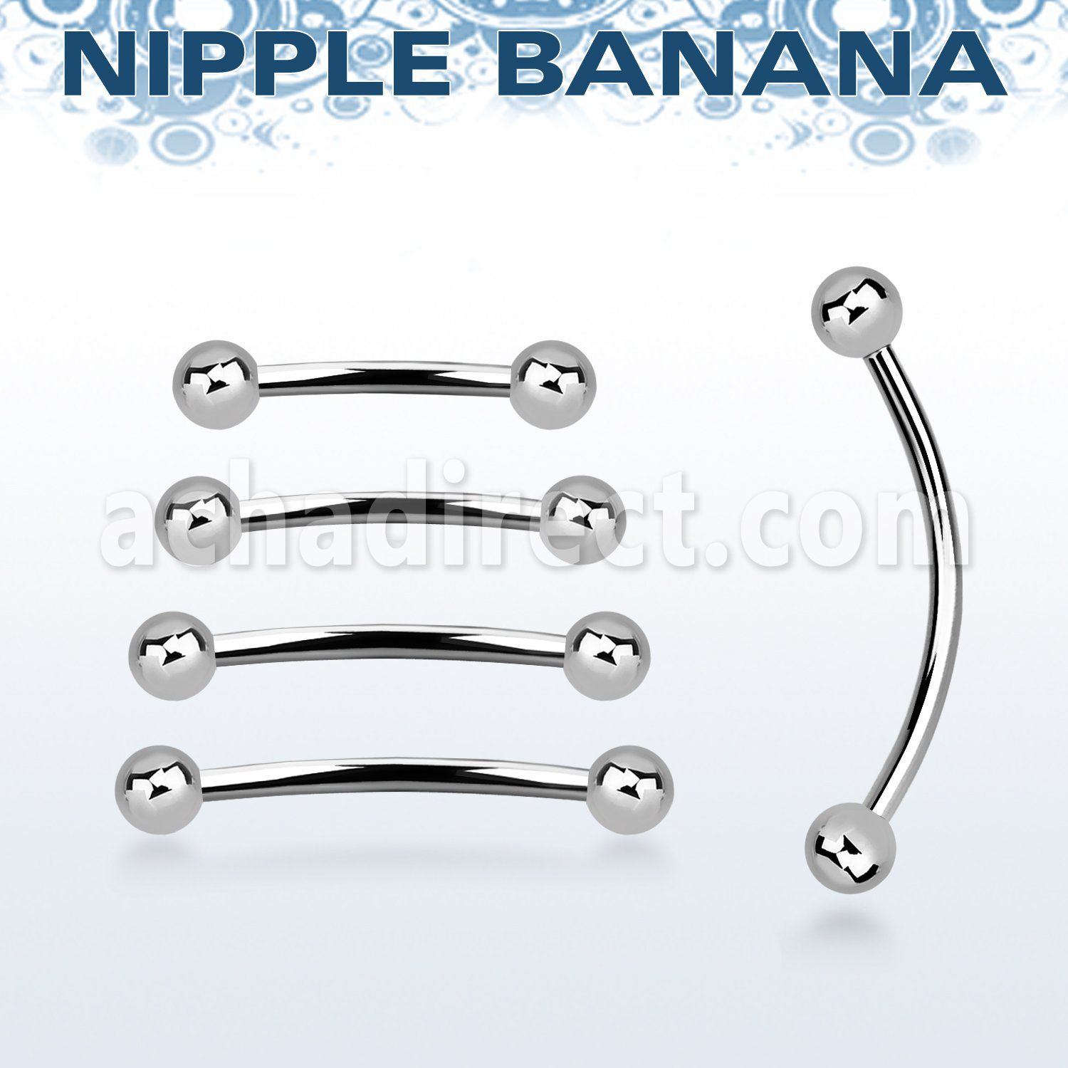 npbnb4 316l steel nipple banan) with two 4mm balls