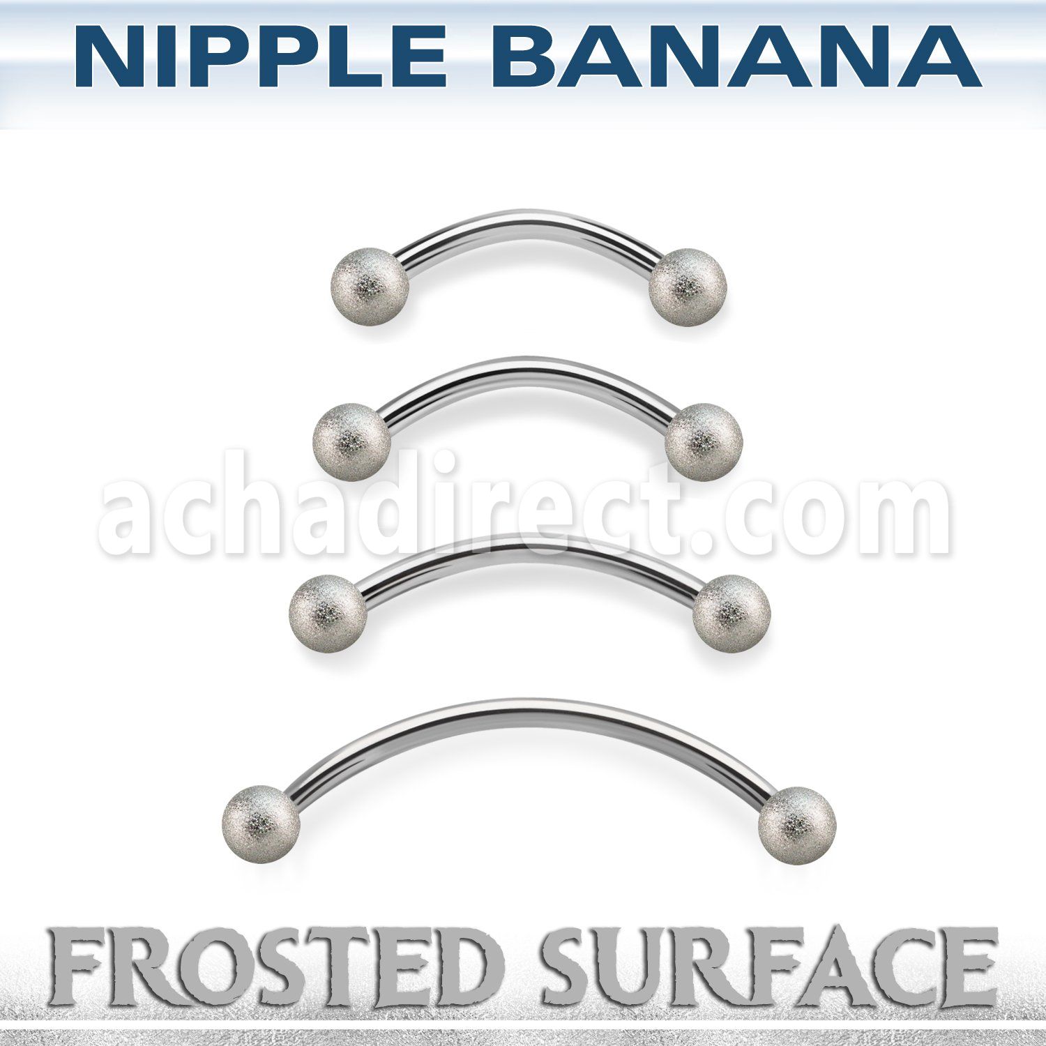 npbnfo4 surgical steel curved barbell 4mm