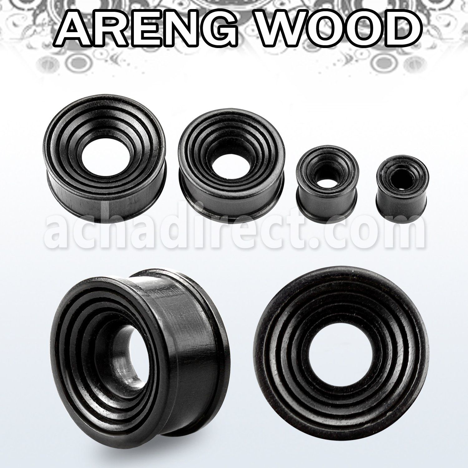 phar areng wood double flared tunnel with conical openings