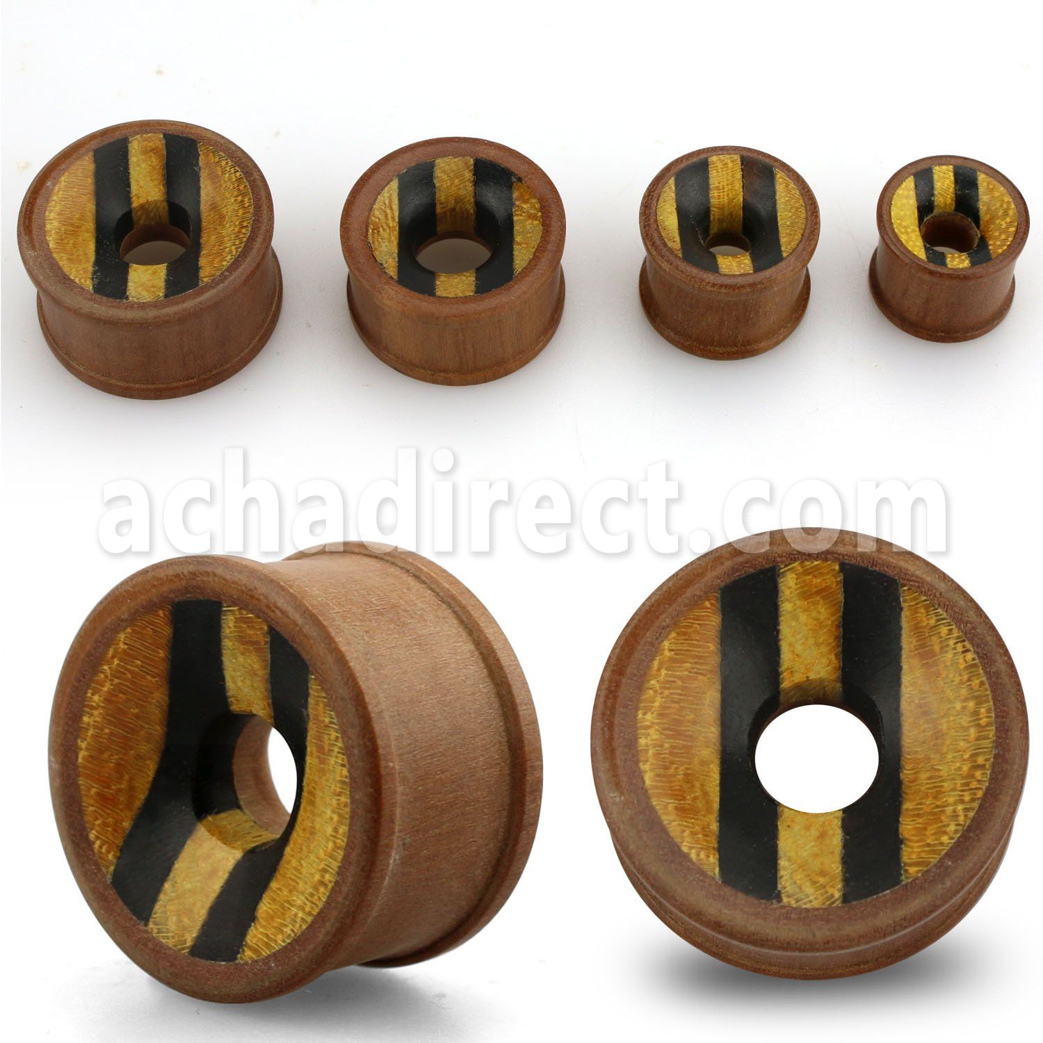 psay double flared tunnel with sawo areng crocodile wood