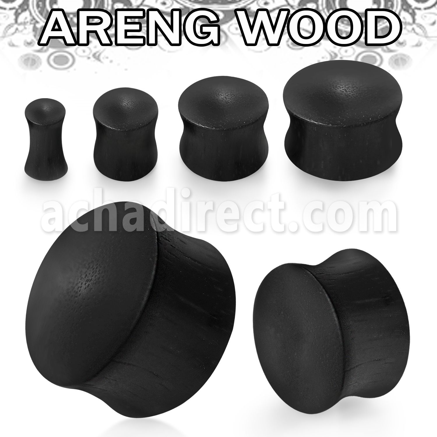 pwkk double flared areng wood plug