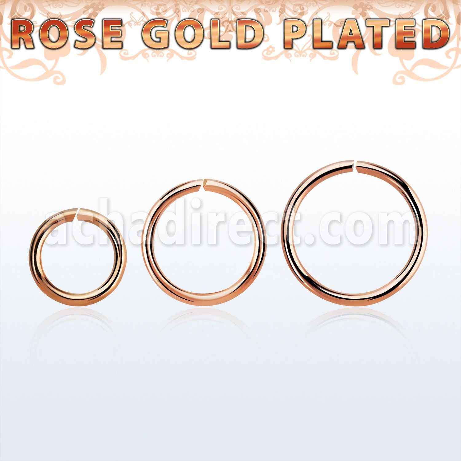 rssel18 rose gold plasted 925 silver seamless ring (1mm)