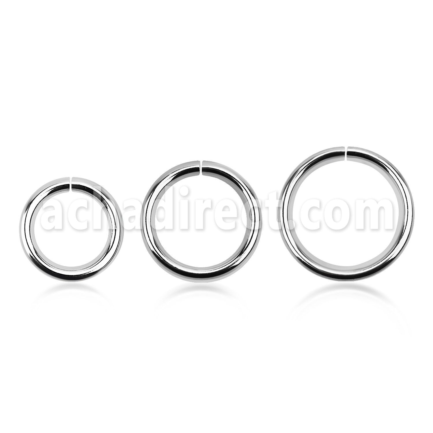 sel14 high polished 316l steel seamless ring diamter 8 14mm