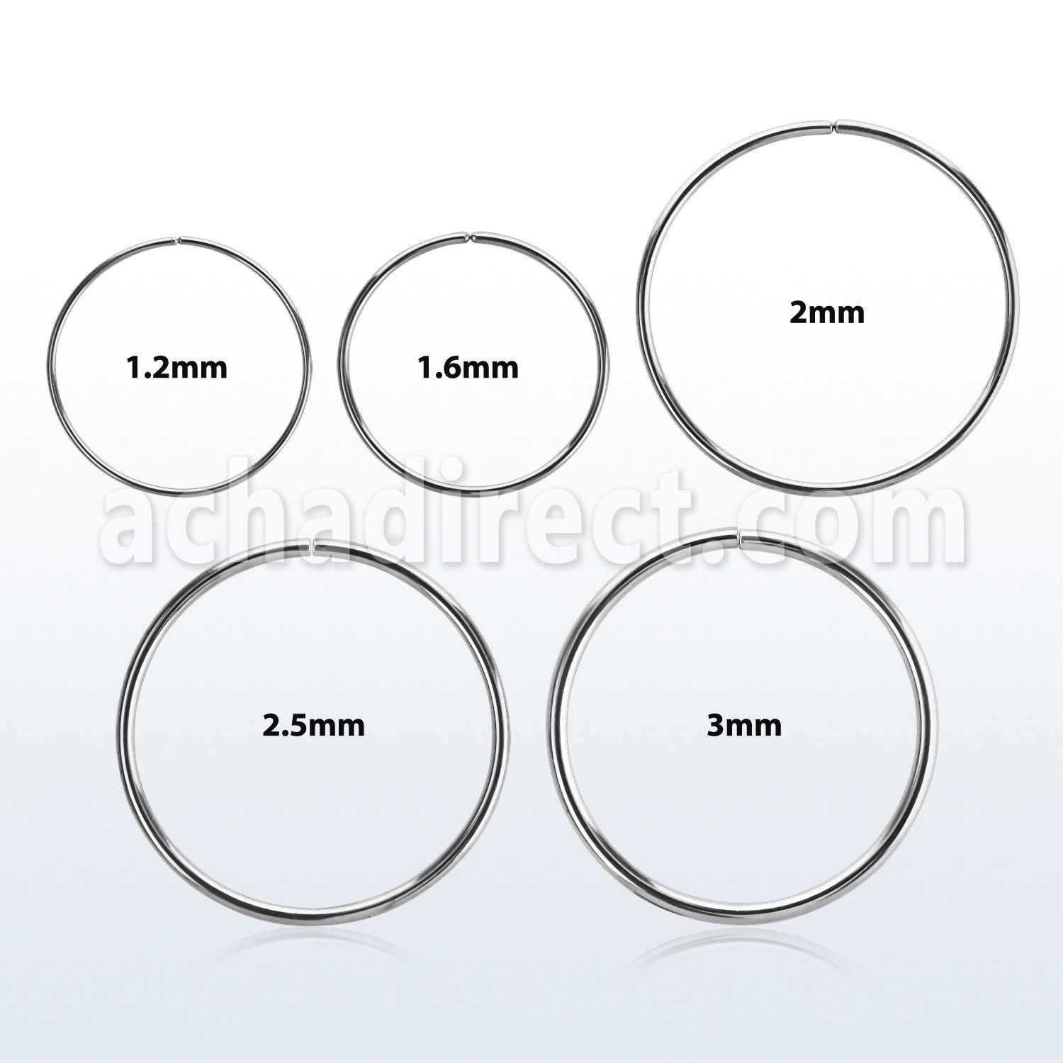 sell high polished surgical steel xl sized seamless ring