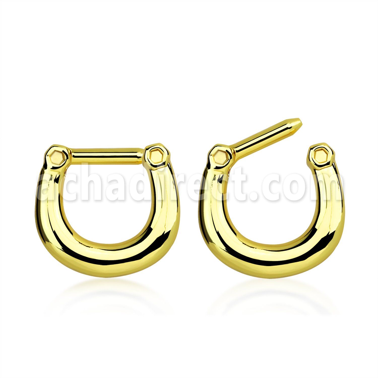 septj black or gold anodized plain septum clicker
