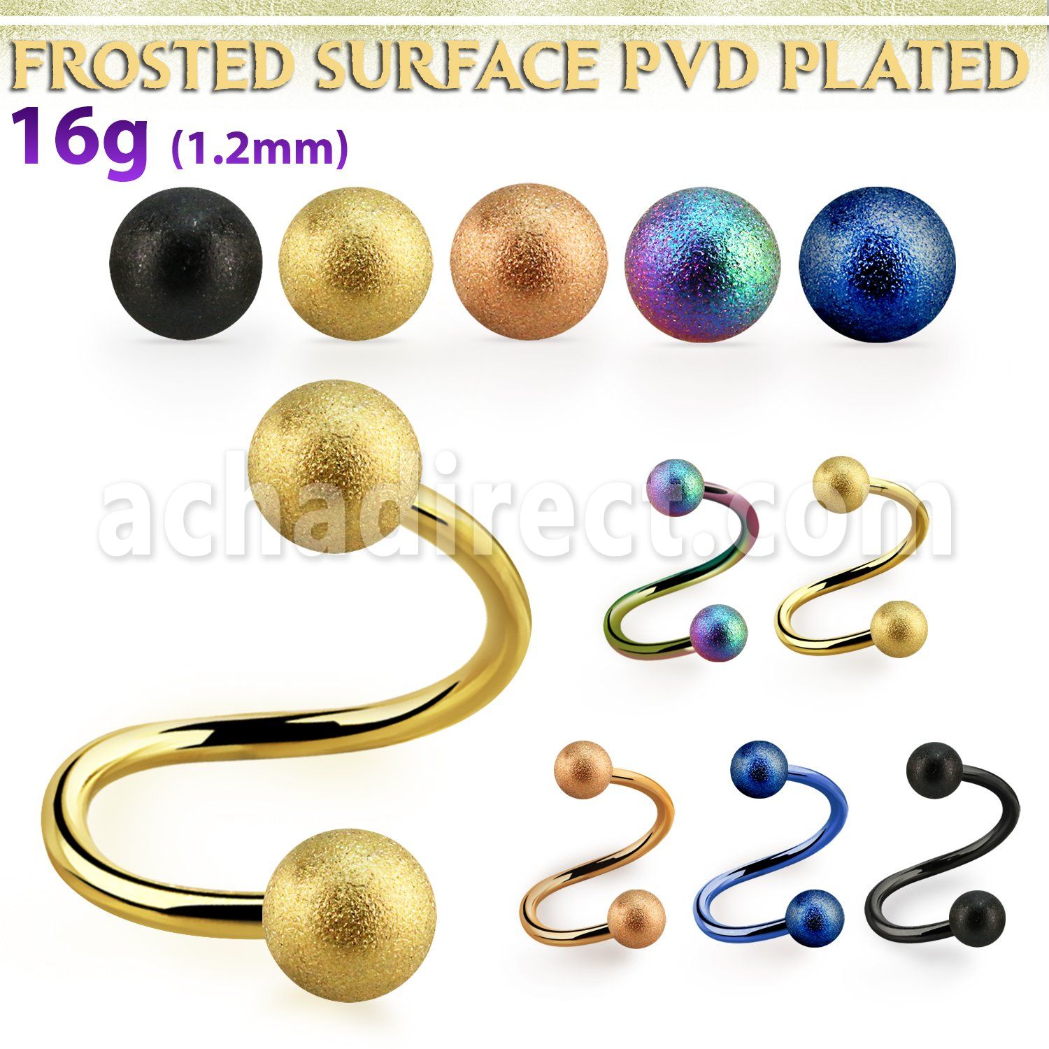 spetfo4 anodized steel spiral w 4mm frosted steel balls