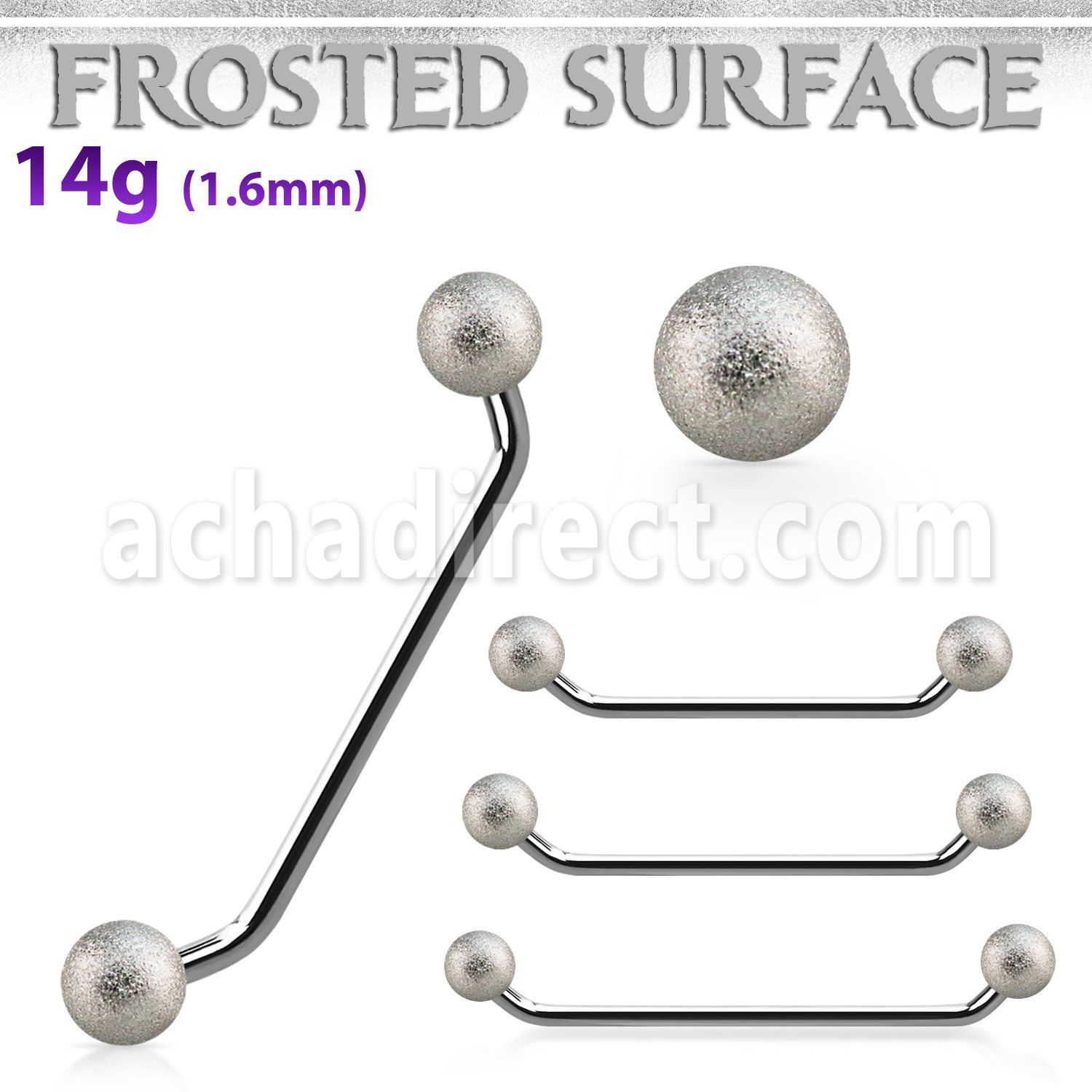 subbfo5 steel industrial surface barbell 5mm frosted steel balls