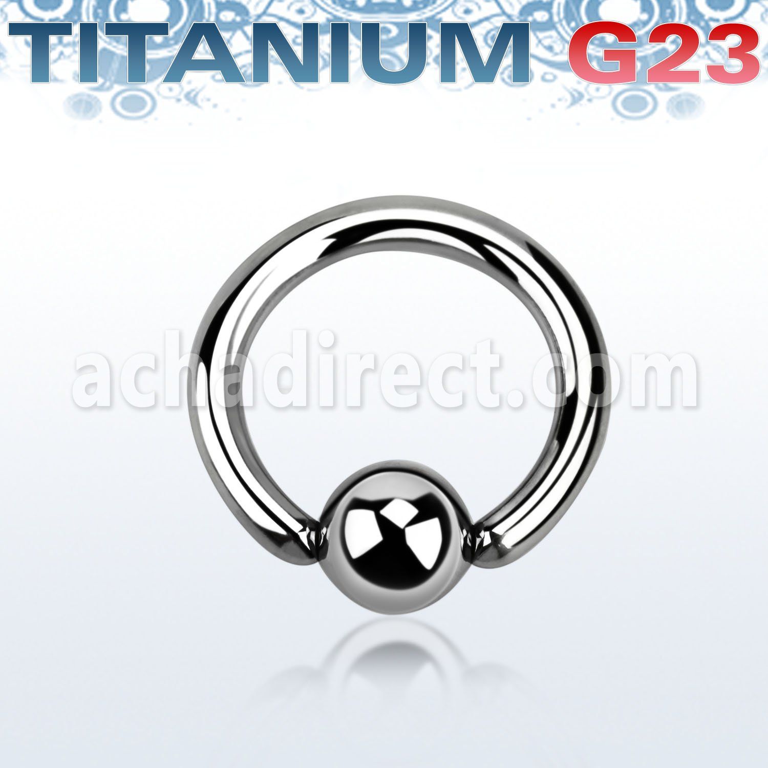 ubcr8 titanium g23 ball closure ring with an 8mm ball
