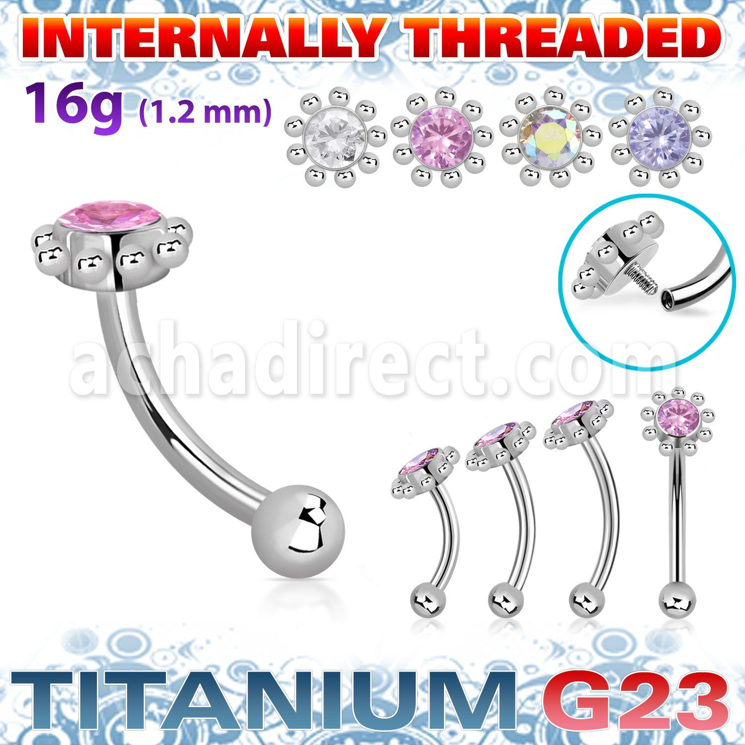 ubnbin16 titanium g23 banana flower top and ball internal