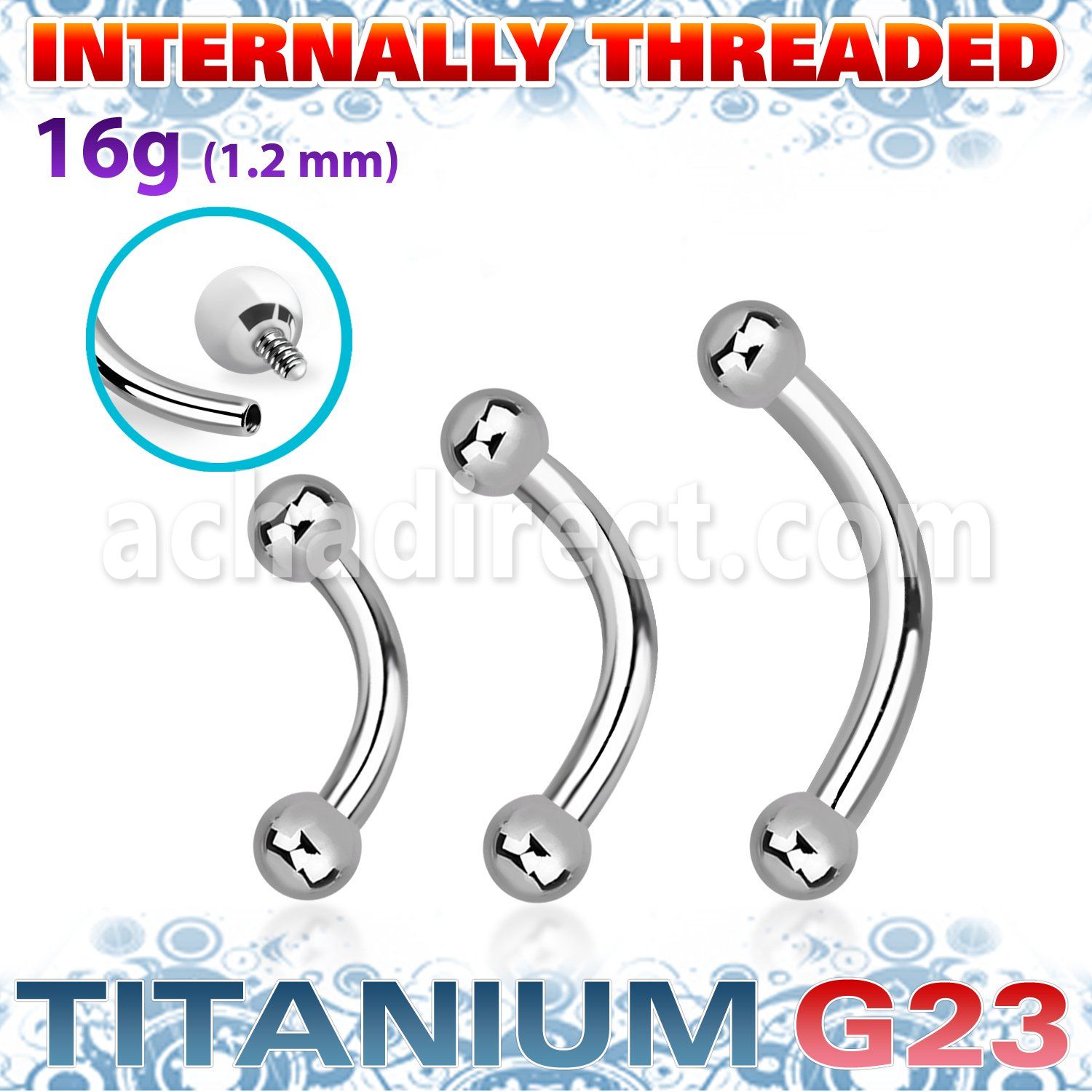 ubneb25i titanium g23 internal banana balls