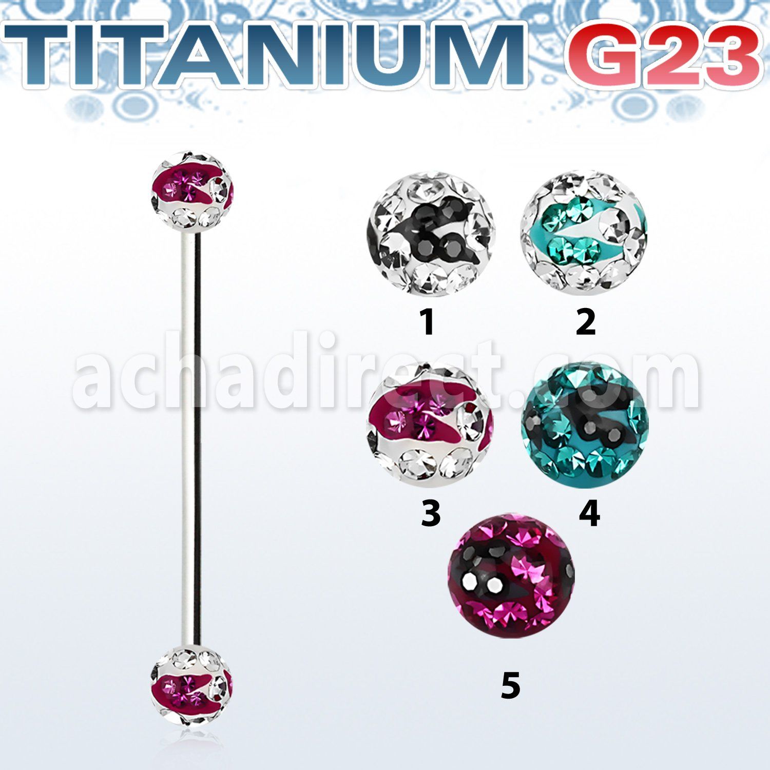 uinfr5c titanium industrials w 5mm multicrystal zebra ball