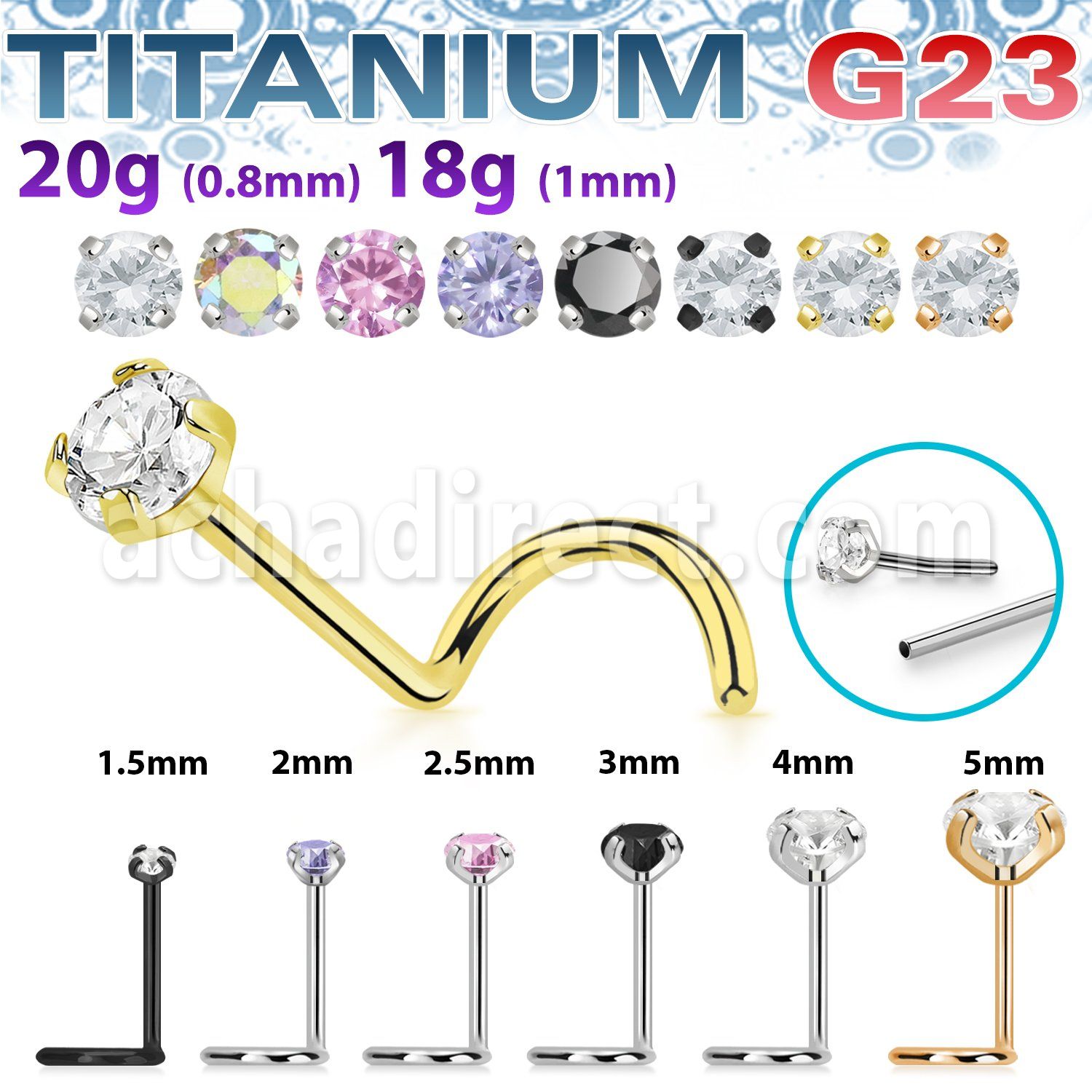unswnopz titanium threadless push pin nose screw cz