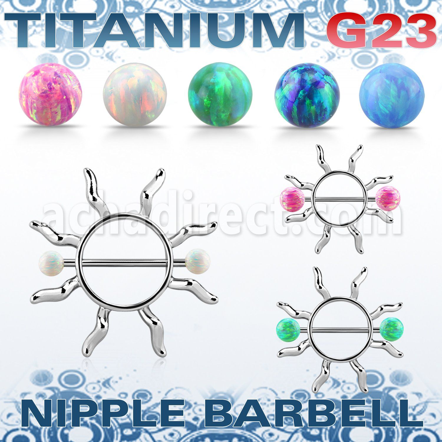 uonp104 janet jackson nipple shield titanium barbell opal balls