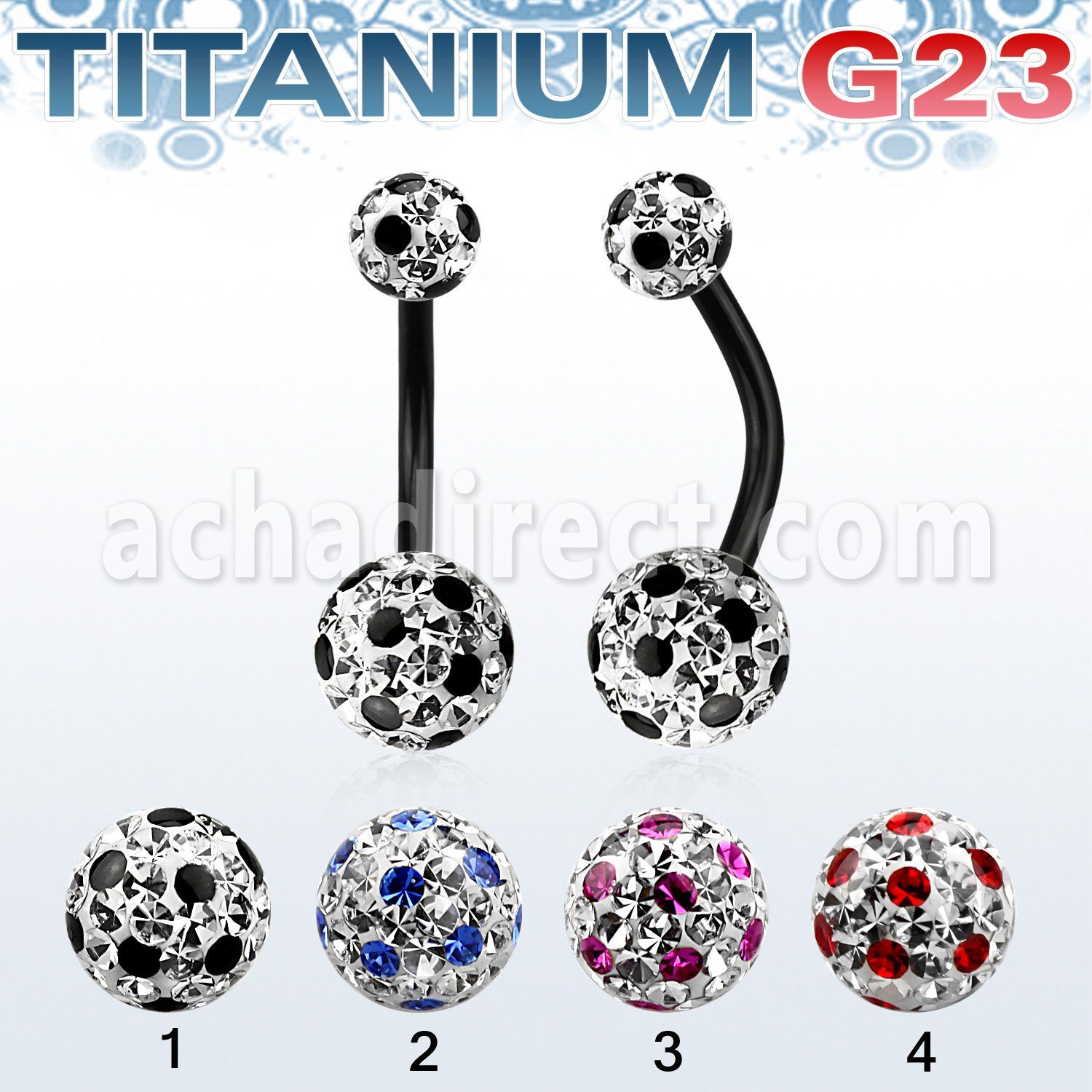 utbnfrga anodized titanium banana w 5 8mm dotted ferido balls