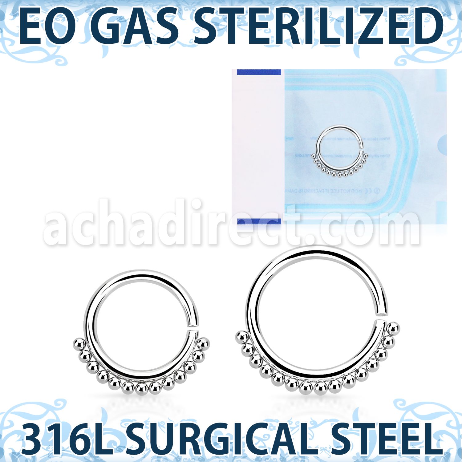 zsepn sterilized annealed steel septum ring lined balls