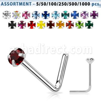 blk501 surtido por mayorpiercing nariz l plata esterlina 925 0 6mm cristal redondo 2mm venta