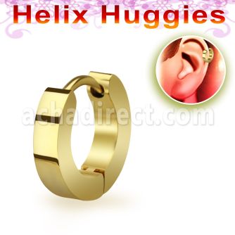 er248g pequeno huggie helix acero quirurgico anodizado dorado diametro 7mm distribuidor mayorista