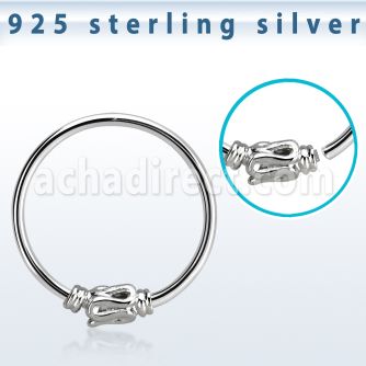 hr15 aro continuo nariz plata 925 0 6mm alambre balines 10mm distribuidor
