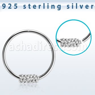 hr21 aro continuo nariz plata 925 0 6mm alambre retorcido 10mm mayorista