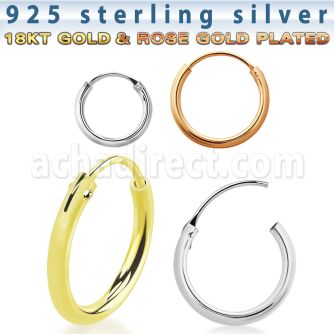 phol pair 925 sterling silver hoop earrings