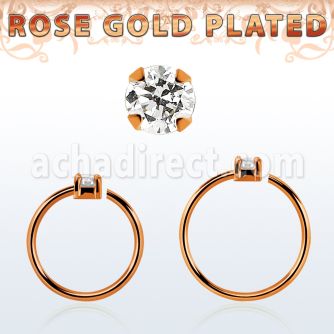 rsnhz15 aro continuo nariz plata 925 oro rosa zirconia 1 5mm distribuidor mayorista