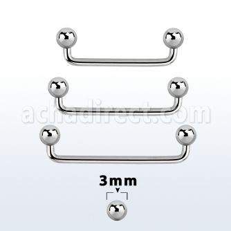 sudb3 barbell superficial industrial acero quirurgico 90 grados bolas 3mm distribuidor mayorista