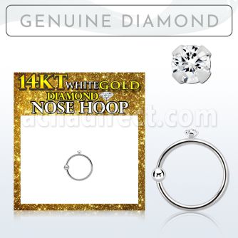 whdi aro nariz oro blanco 14 kts 0 6mm diamante autentico 1 5mm venta