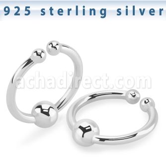 agsepn silver fake septum ring 3mm ball