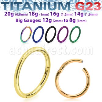 anodized titanium g23 hinged segment ring