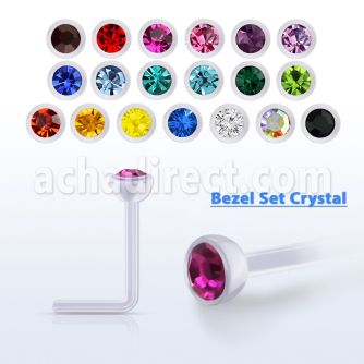 ansbc25 bio  flex nose stud w 2.5mm bezel set swarovski crystal