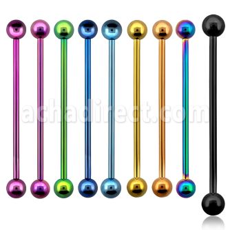 bbitb premium pvd 316l steel industrial barbell with 5mm ball