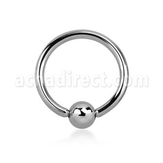 bcr18 316l steel 1mm ball closure ring with 3mm ball
