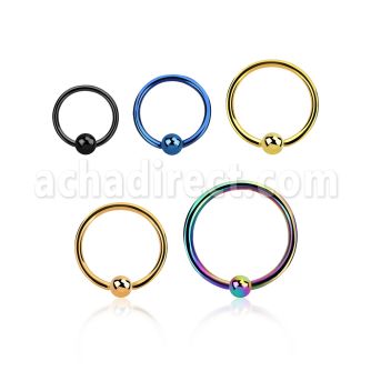 bcrt20 0 8mm pvd 316l steel ball closure ring with 3mm ball