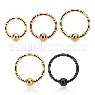 bcrteg pvd 316l steel ball closure ring with 4mm ball