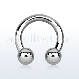 cbr4 316l steel 5mm circular barbell with internal 8mm ball