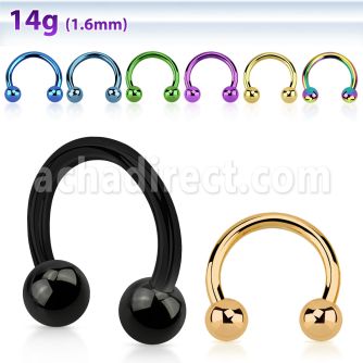 cbtb4 anodized 316l steel circular barbell with 4mm ball