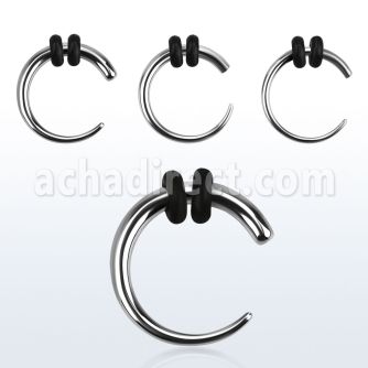 exsr polished 316l steel curved taper with double o rings