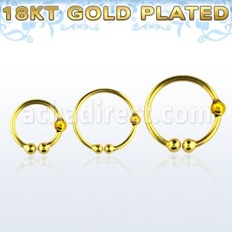 fnsrg 18k gold silver fake nose clip w 2mm right side ball