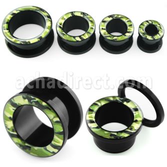 ftai black acrylic screw fit tunnel with camouflage logo