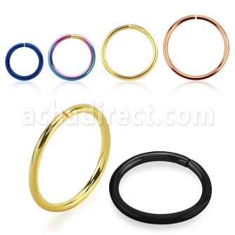 selt18 pvd plated 316l steel ring 18g 1mm diameter 6mm 10mm